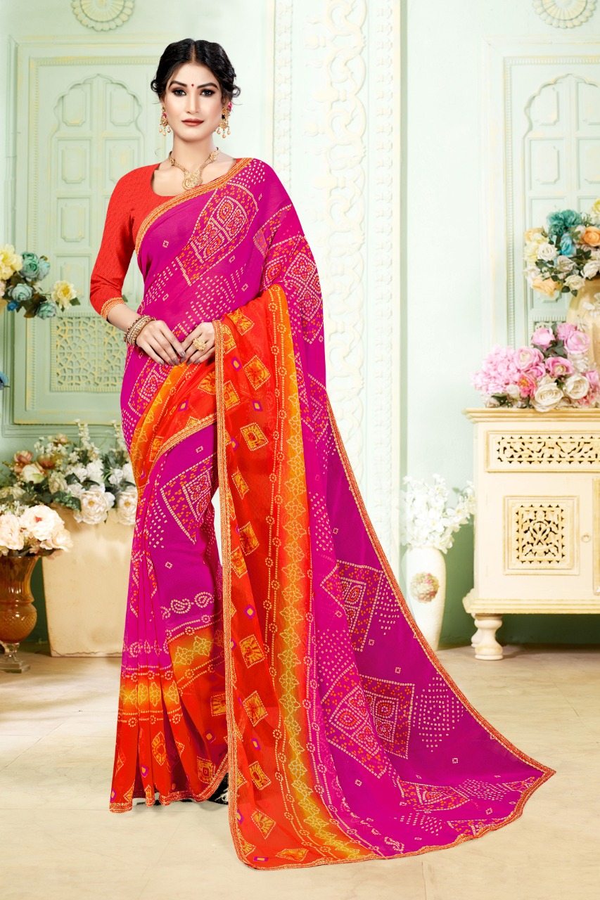 bansi patang chiffon gorgeous look saree catalog