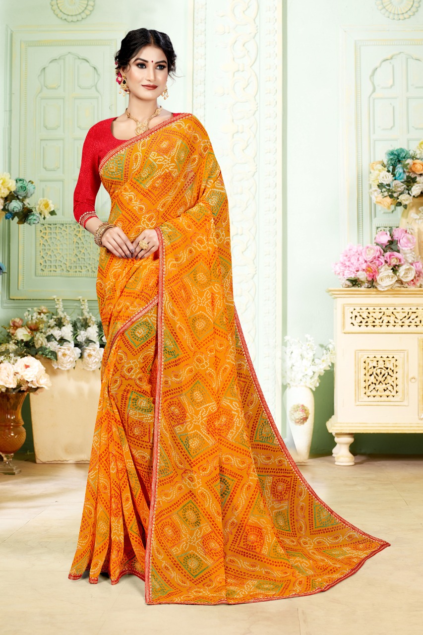 bansi patang chiffon gorgeous look saree catalog