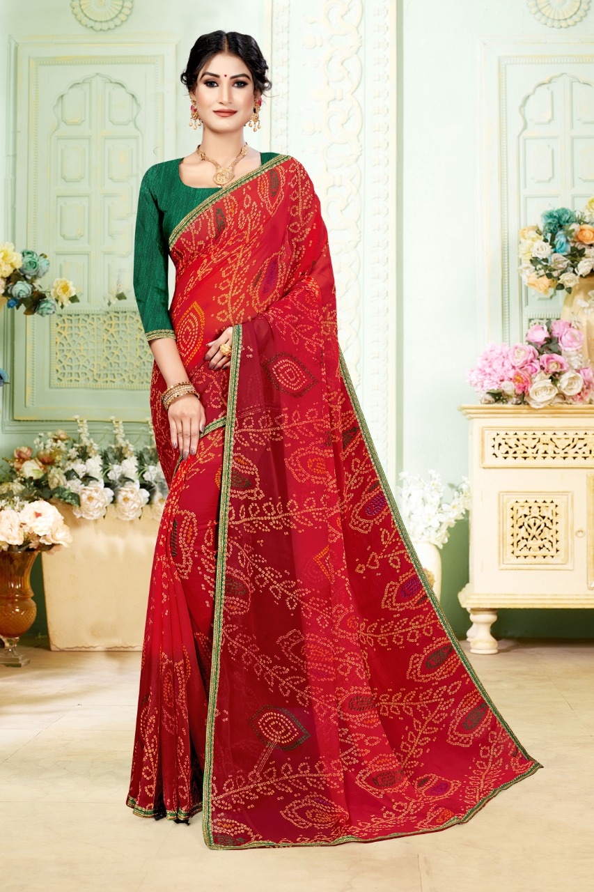 bansi patang chiffon gorgeous look saree catalog