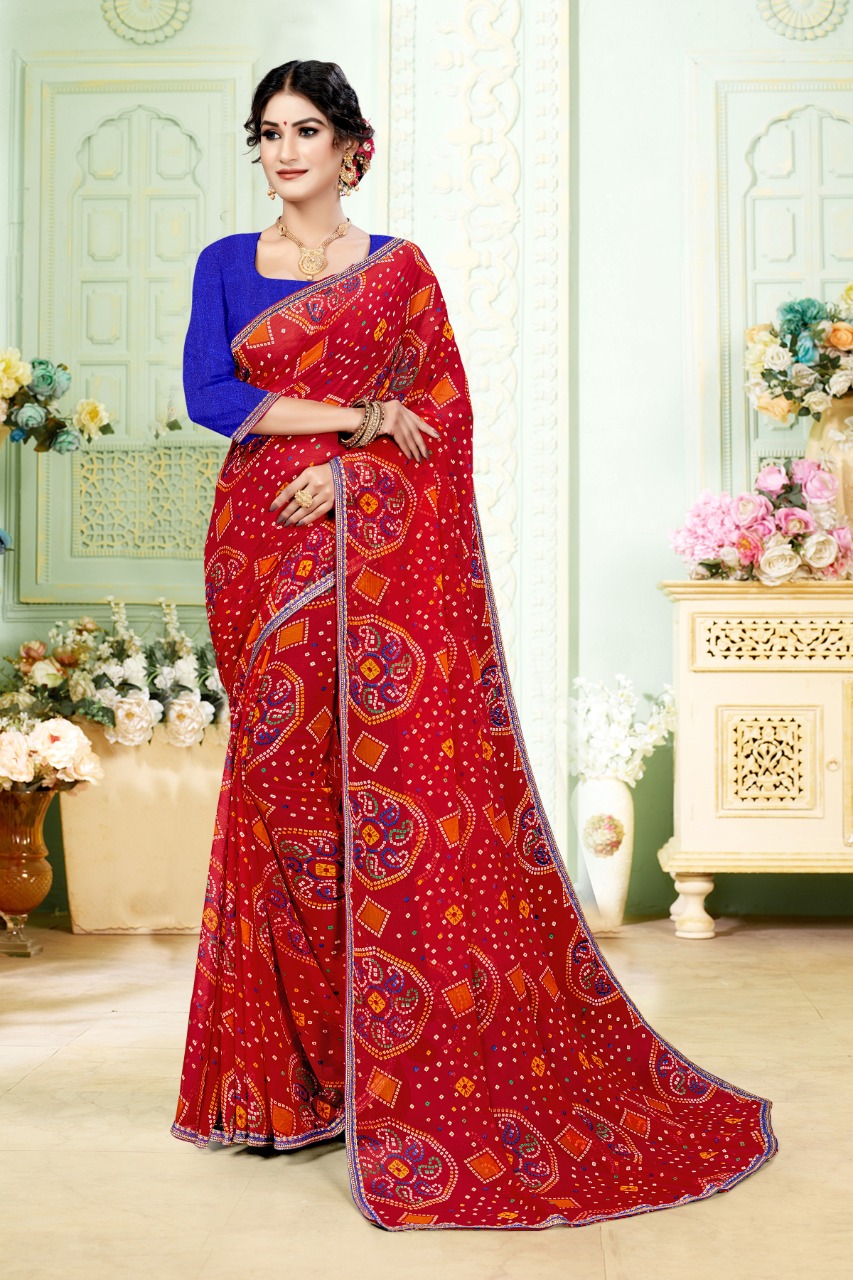 bansi patang chiffon gorgeous look saree catalog