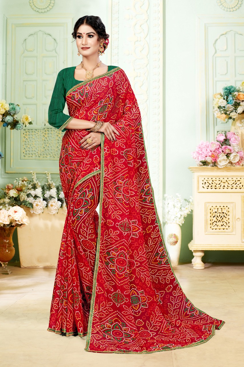 bansi patang chiffon gorgeous look saree catalog