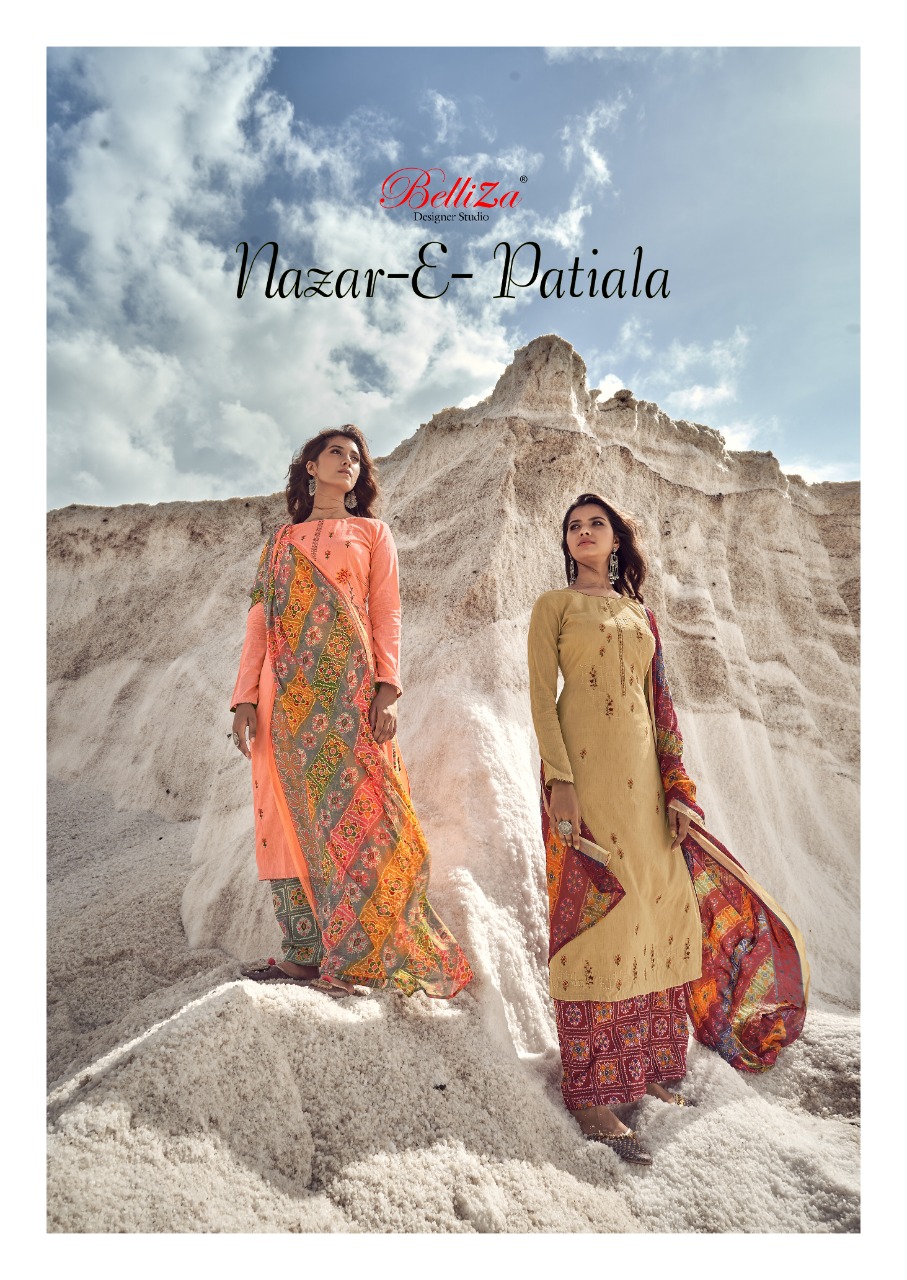 beliza desianer studio nazar e patiala cotton astonishing print salwar suit catalog