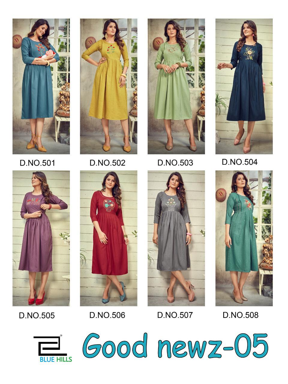 Blue hills good news vol 5 chinon graceful look kurti catalog