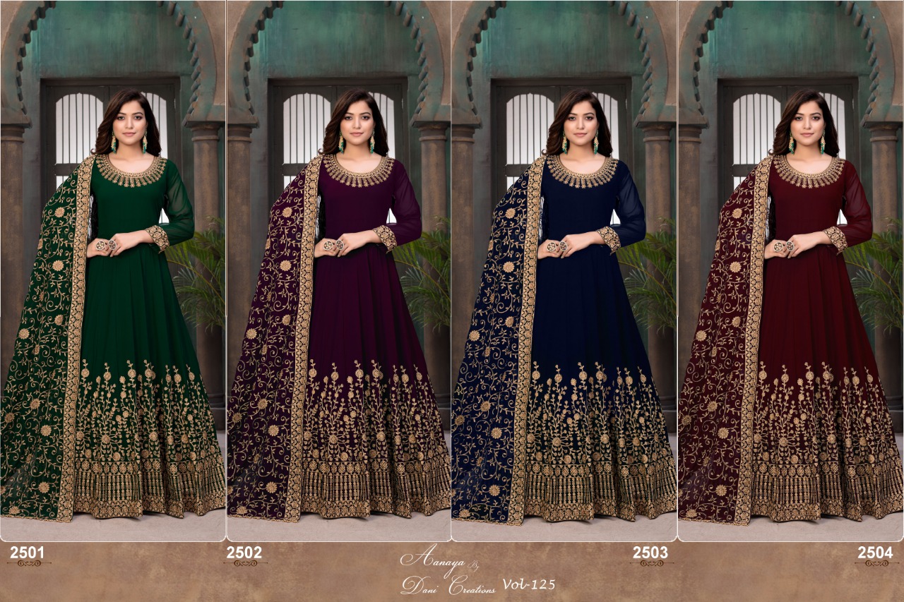 dani aanaya vol 125 georgette elegant salwar suit catalog