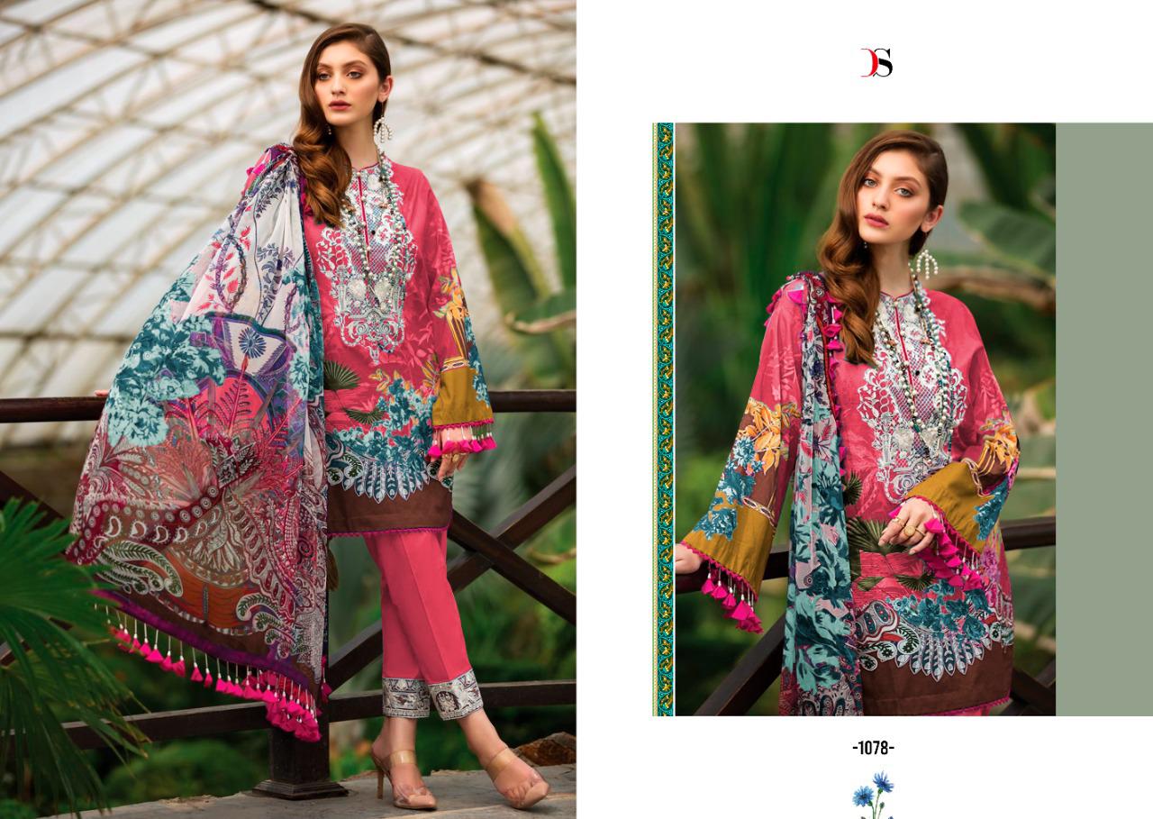 deepsy suit firdous 12 cotton catchy look salwar suit with chiffon dupatta catalog