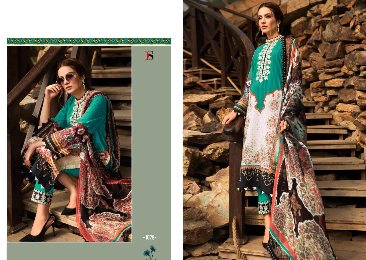 deepsy suit firdous 12 cotton catchy look salwar suit with chiffon dupatta catalog