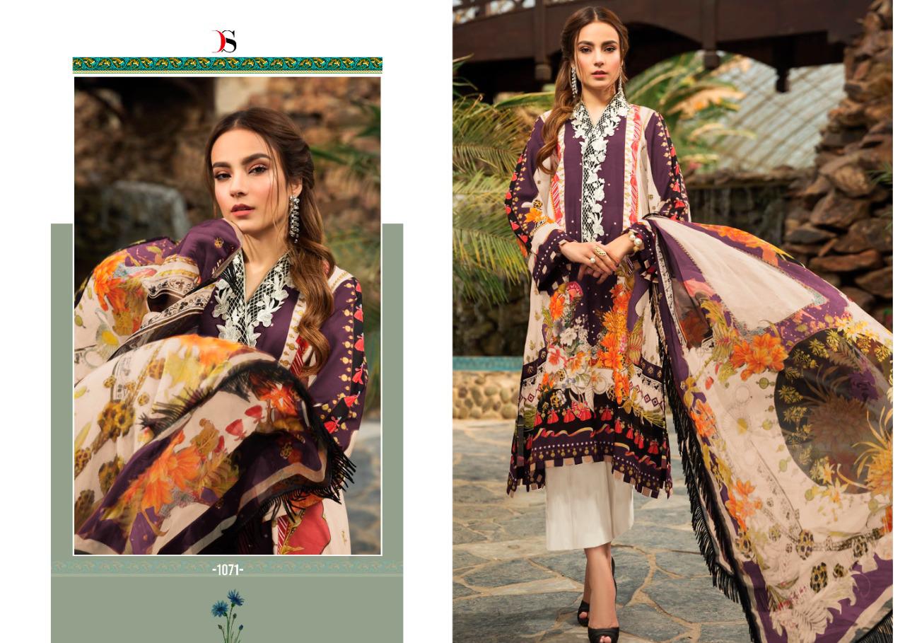 deepsy suit firdous 12 cotton catchy look salwar suit with chiffon dupatta catalog