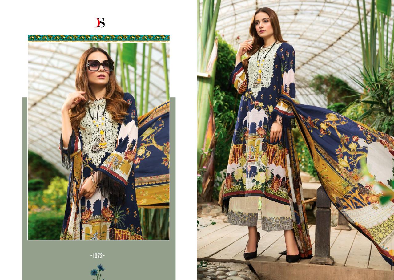 deepsy suit firdous 12 cotton catchy look salwar suit with chiffon dupatta catalog