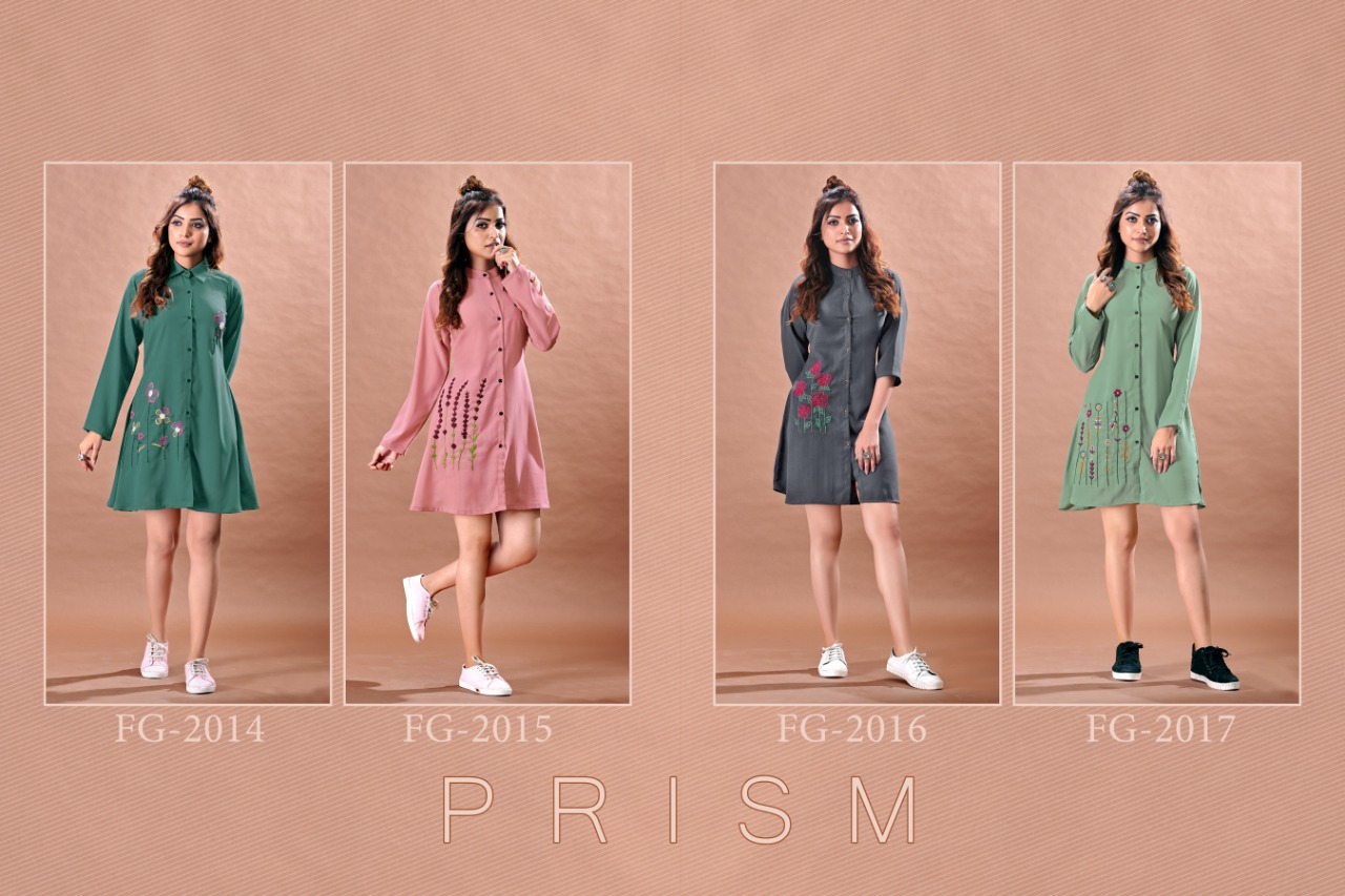 Fashion Galleria prism vol 1 Jentalmen With Hand Embroidery Work modern and stylish look kurti catalog