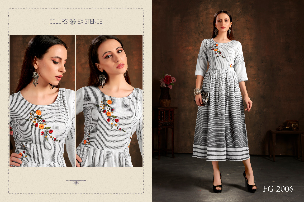 Fashion Galleria unlock vol 1 cotton catchy look frock style kurti catalog