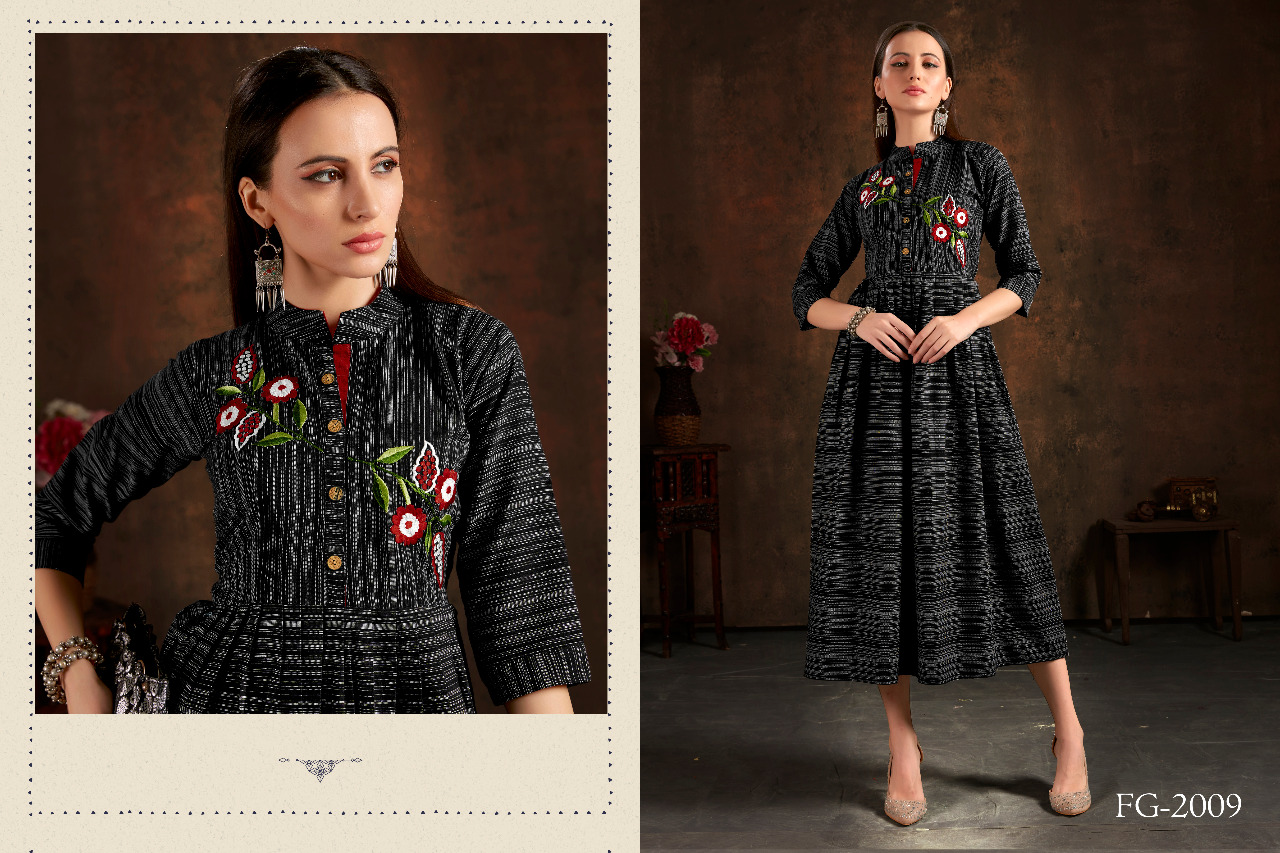 Fashion Galleria unlock vol 1 cotton catchy look frock style kurti catalog