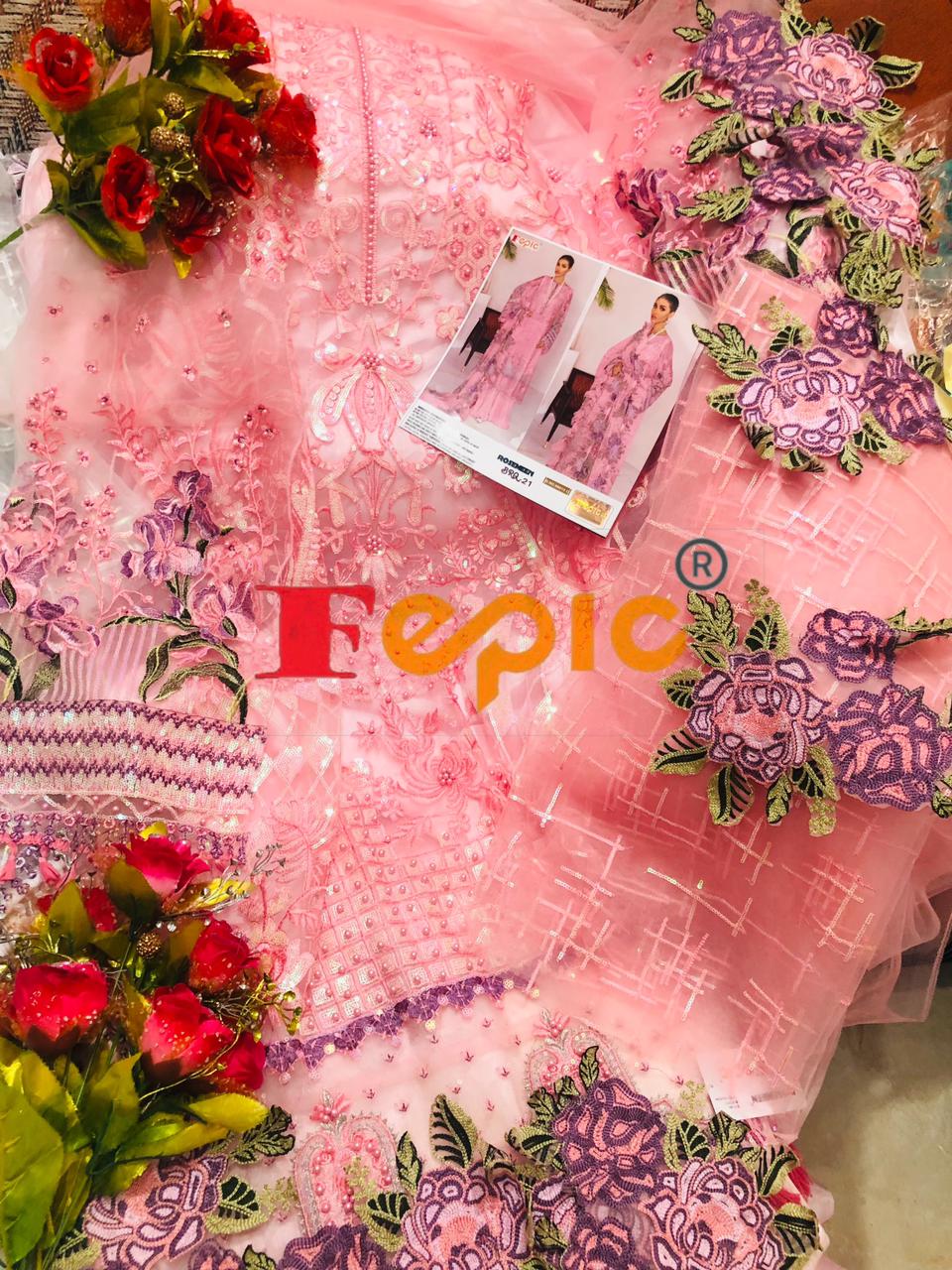 fepic rosemeen brq 21 d no 66012 net regal look salwar suit catalog