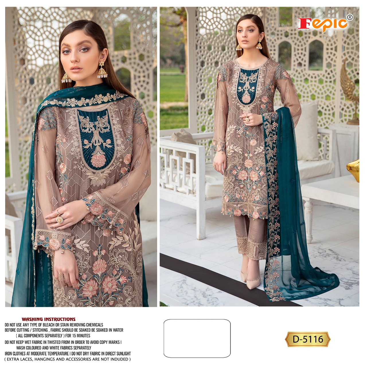 fepic rosemeen d no d 5116 georgette catchy look salwar suit single