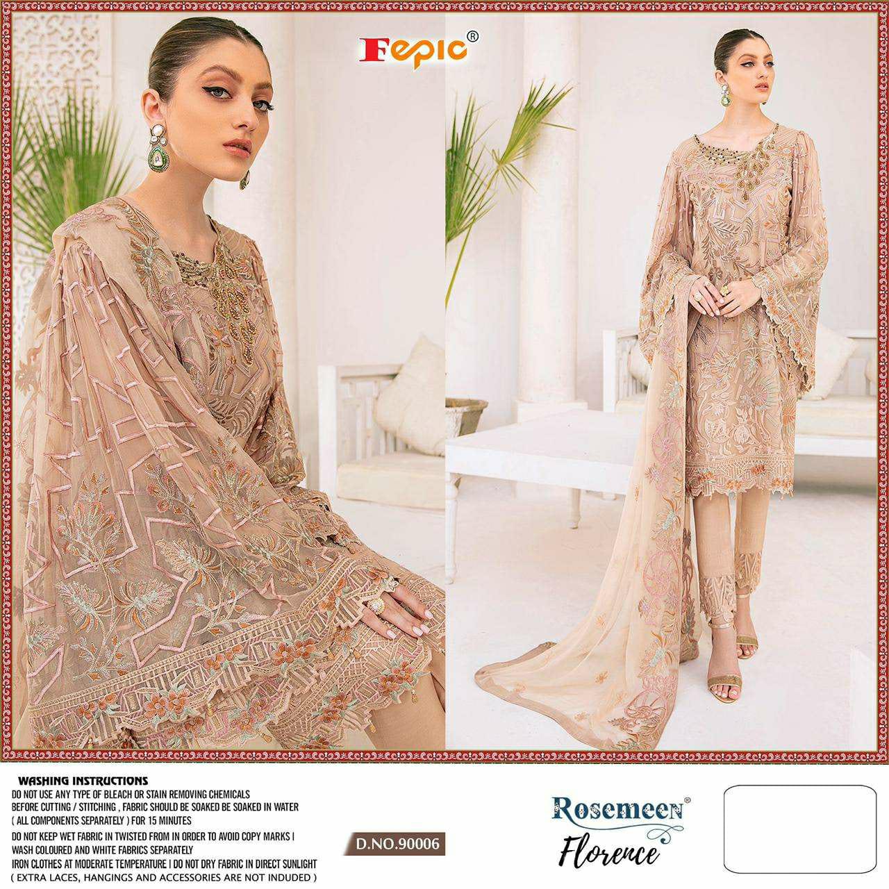 fepic rosemeen florence d no 90006 georgette decent look salwar suit single