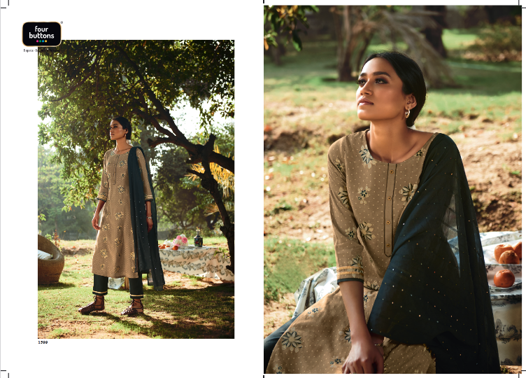 four buttons four gems 3 viscos elegant top with pant and dupatta catalog