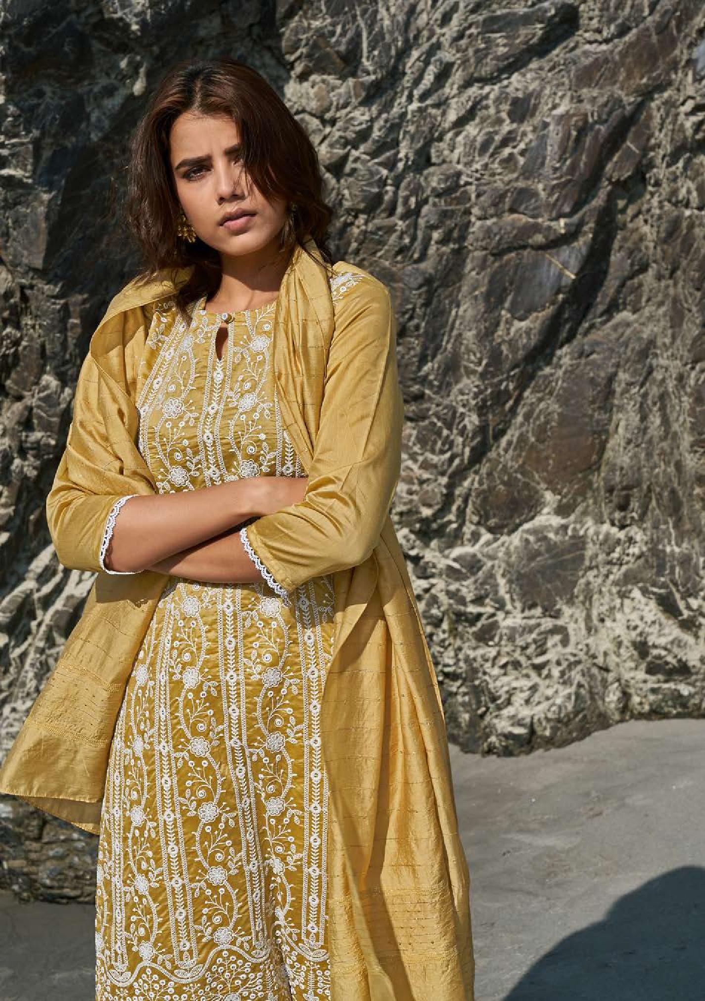 four buttons pearl 3 viscose gorgeous look kurti with bottom dupatta catalog