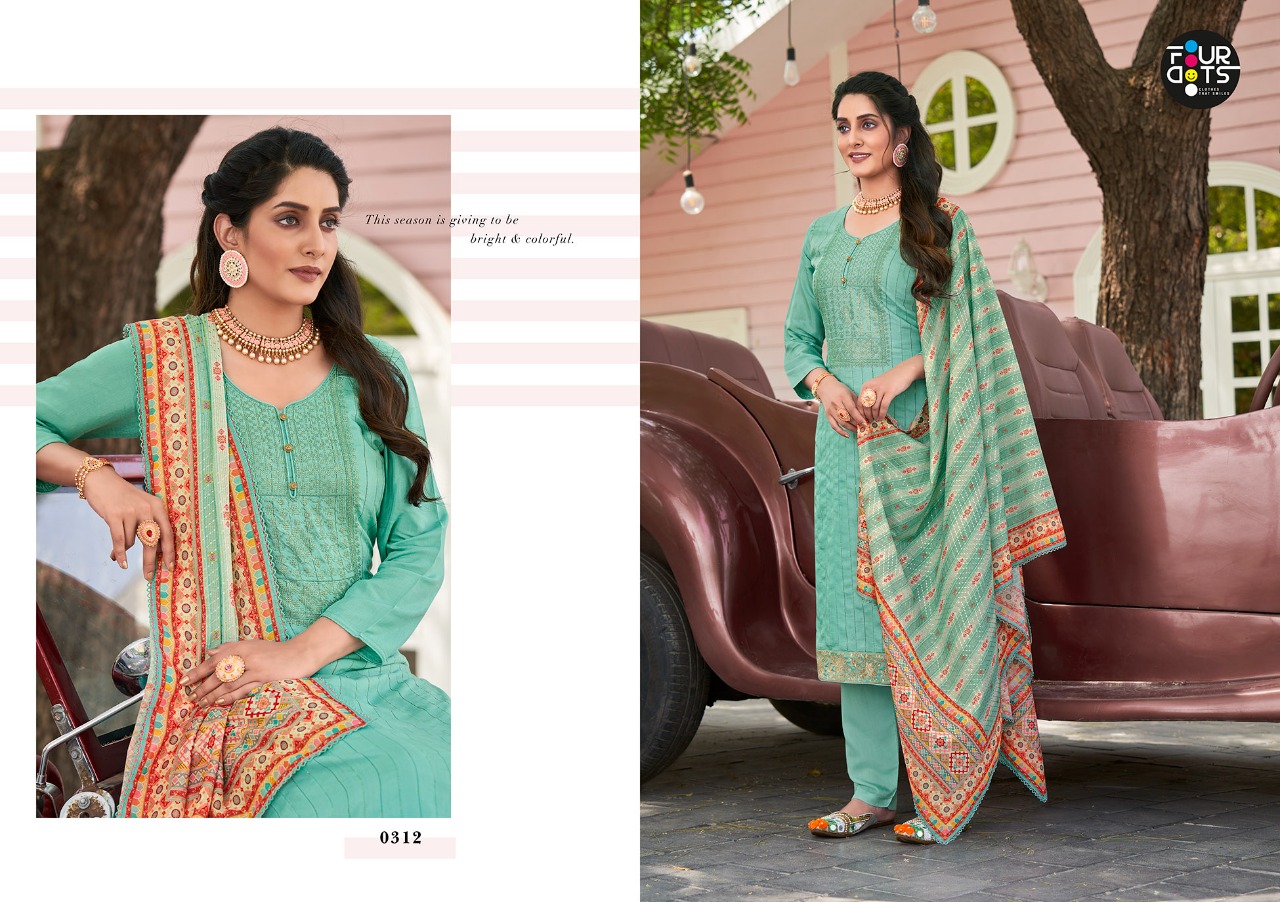 fourdots aloka muslin astonish look salwar suit catalog