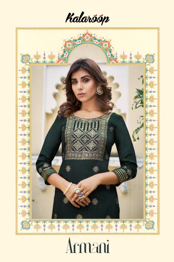 Kalaroop by Kajree armani viscose innovative look kurti with pant catalog