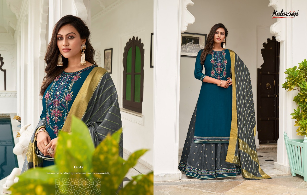 Kalaroop by Kajree carnival vol 2 silk catchy look top lehenga with dupatta catalog