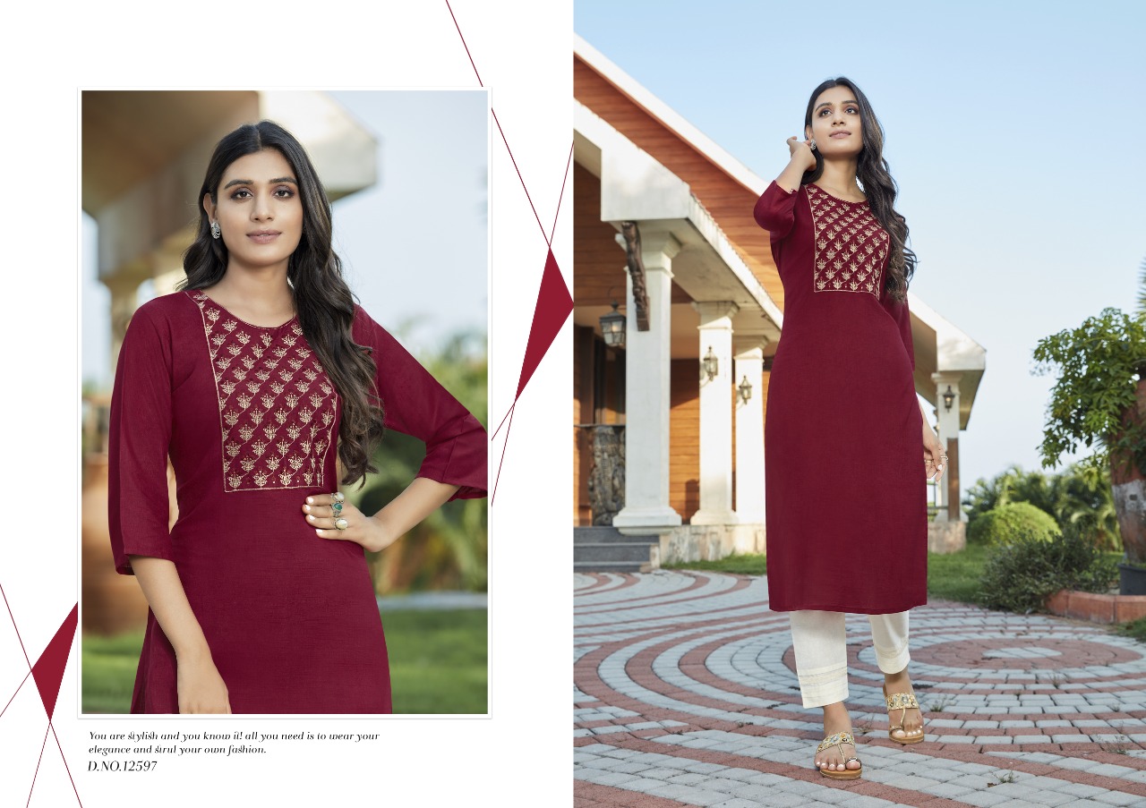 Kalaroop by Kajree Harlee rayon  innovative look kurti  catalog