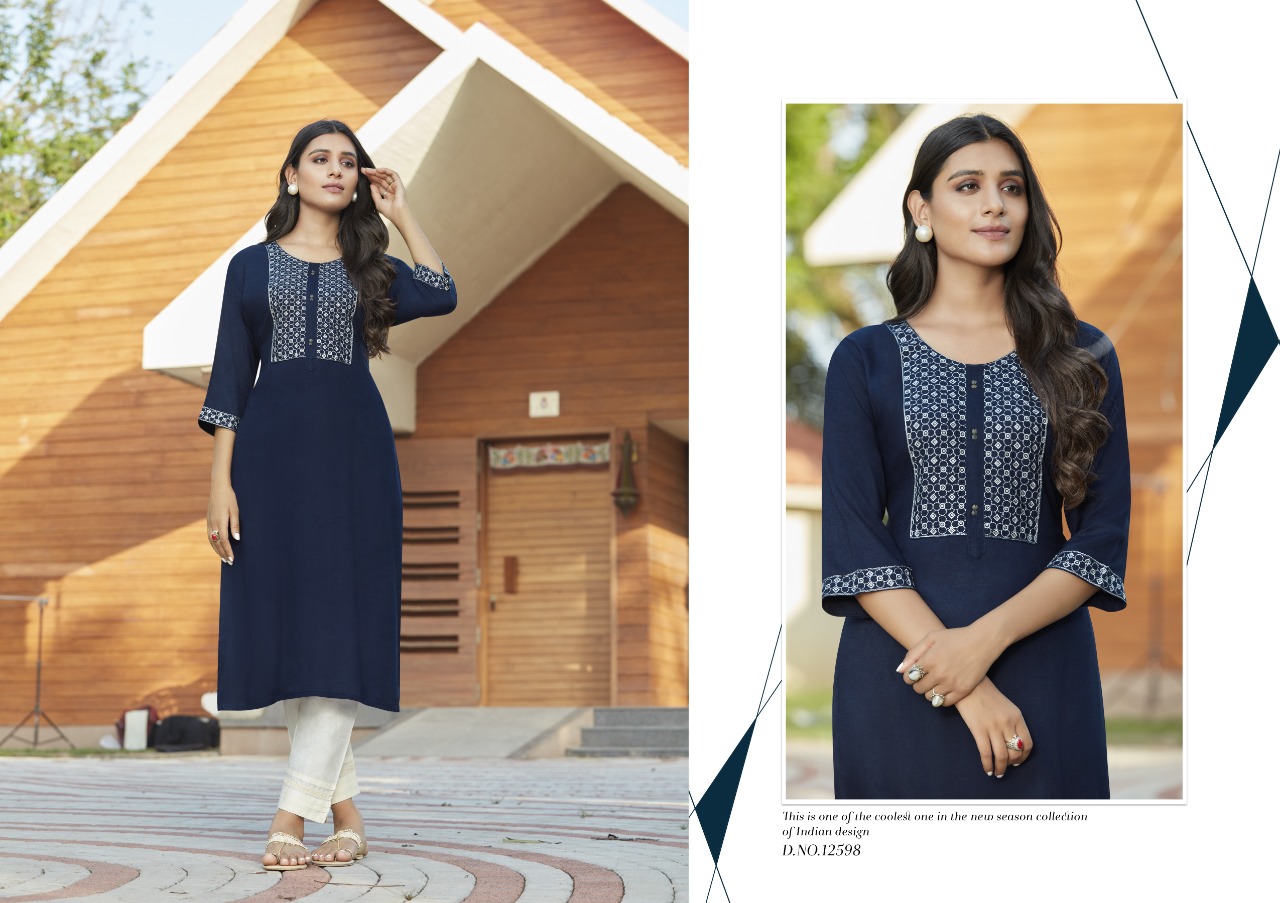 Kalaroop by Kajree Harlee rayon  innovative look kurti  catalog