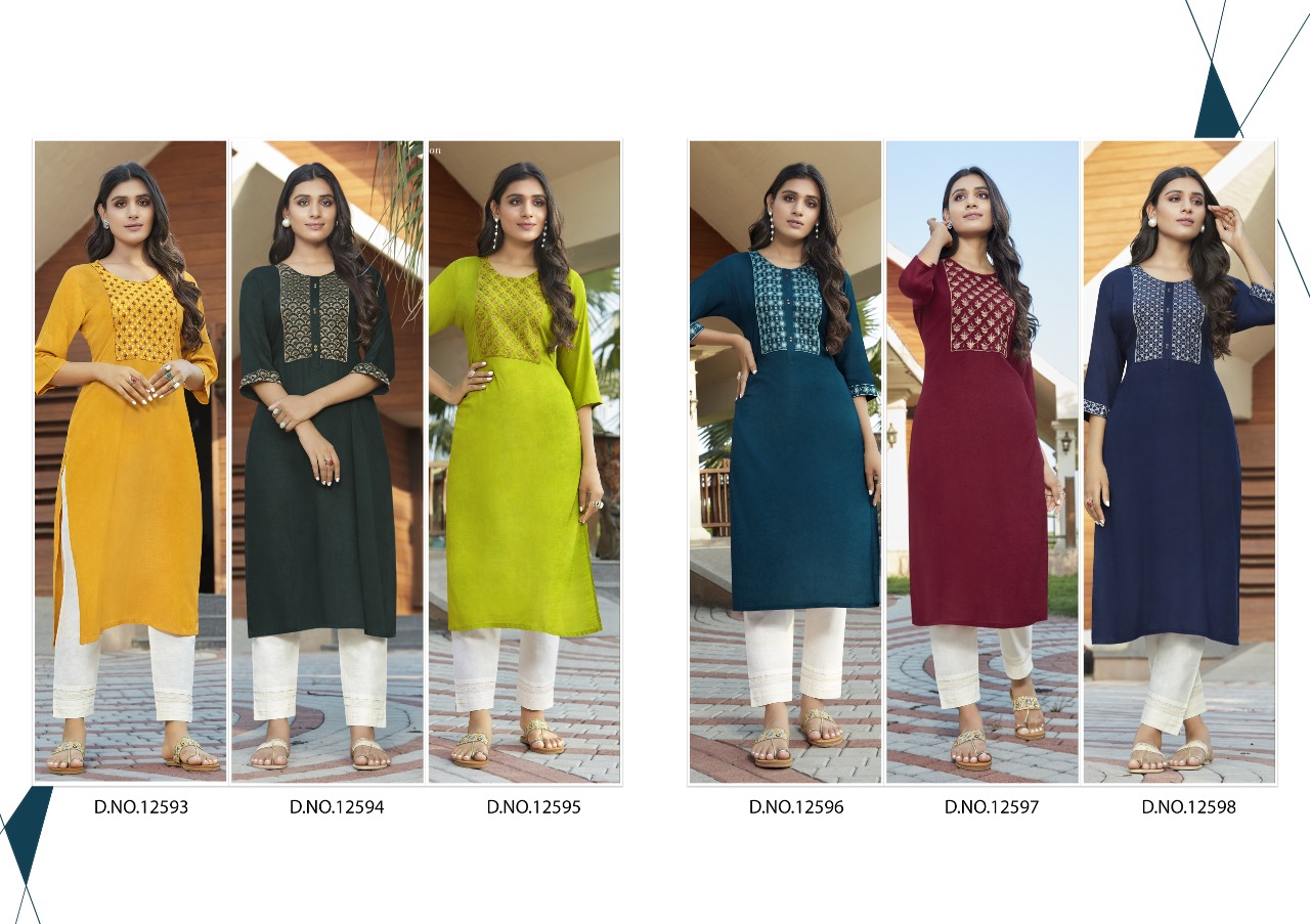 Kalaroop by Kajree Harlee rayon  innovative look kurti  catalog