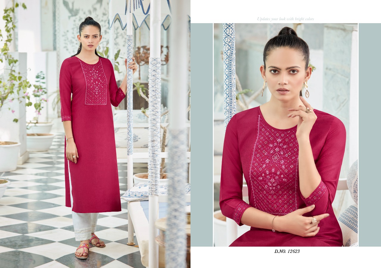 Kalaroop by Kajree kites vol 2 silk catchy look kurti  catalog