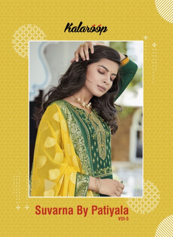 Kalaroop by Kajree Suvarna by Patiyala Vol 5 jam silk elegant style patiyala kurti with dupatta catalog