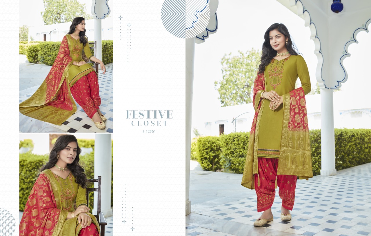 Kalaroop by Kajree Suvarna by Patiyala Vol 5 jam silk elegant style patiyala kurti with dupatta catalog