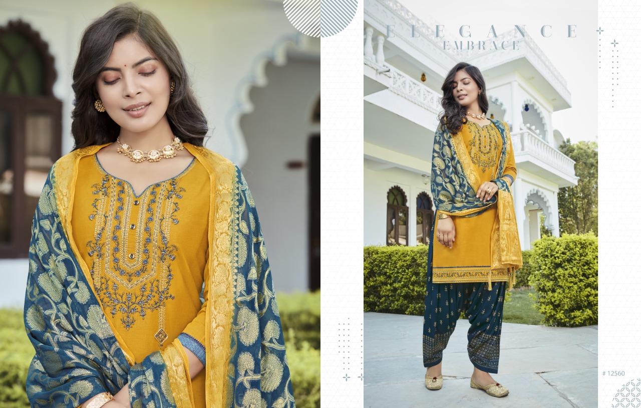 Kalaroop by Kajree Suvarna by Patiyala Vol 5 jam silk elegant style patiyala kurti with dupatta catalog