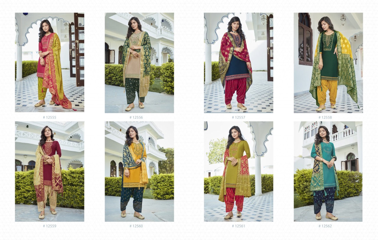 Kalaroop by Kajree Suvarna by Patiyala Vol 5 jam silk elegant style patiyala kurti with dupatta catalog