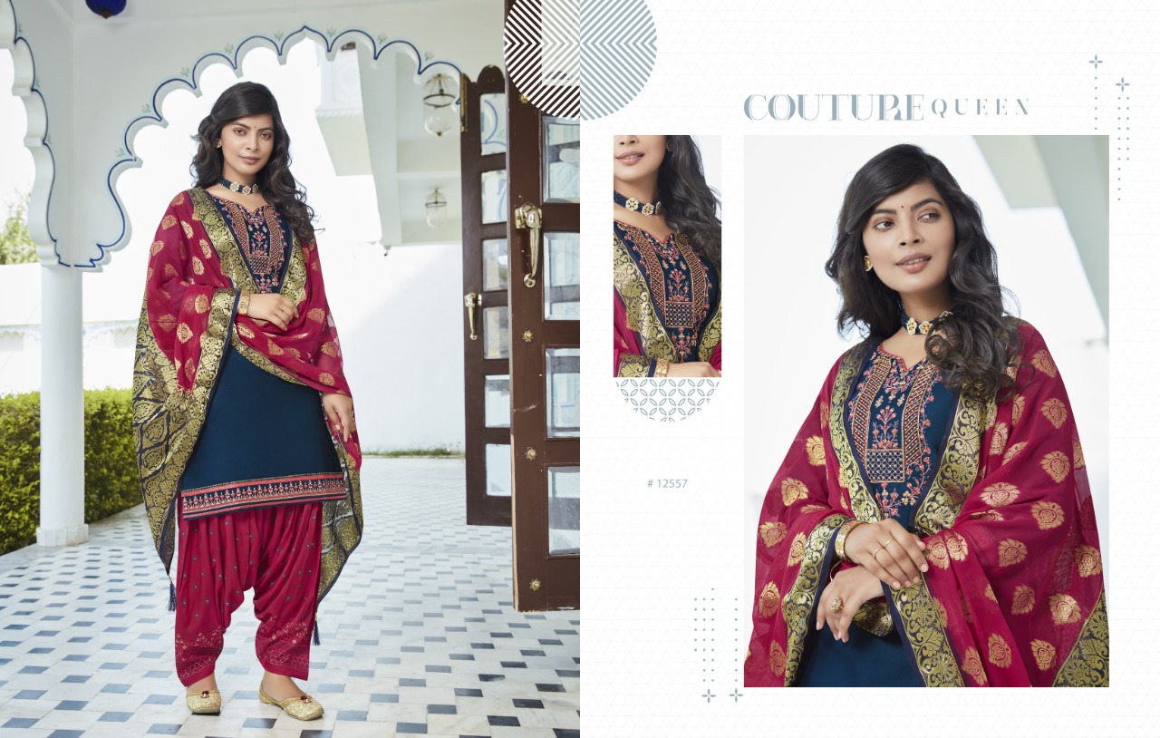 Kalaroop by Kajree Suvarna by Patiyala Vol 5 jam silk elegant style patiyala kurti with dupatta catalog