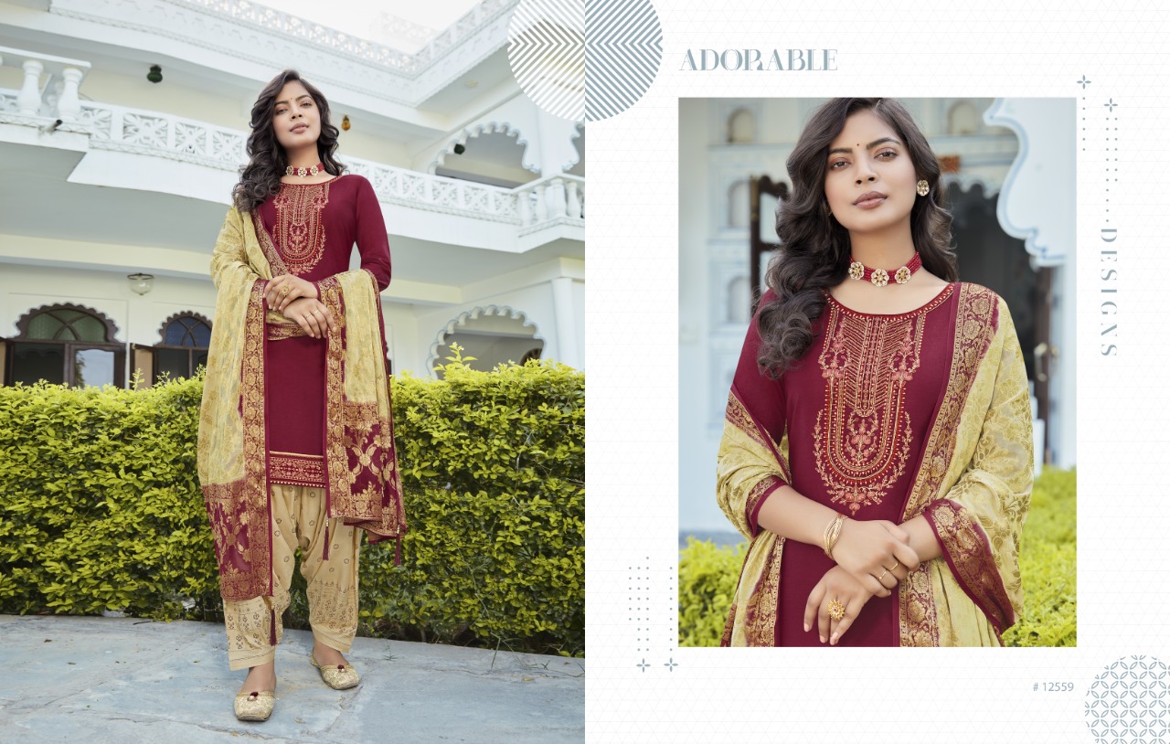 Kalaroop by Kajree Suvarna by Patiyala Vol 5 jam silk elegant style patiyala kurti with dupatta catalog