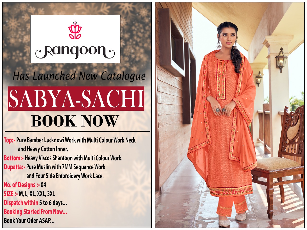 Kessi rangoon sabya sachi bemberg  decent look top bottom with dupatta catalog