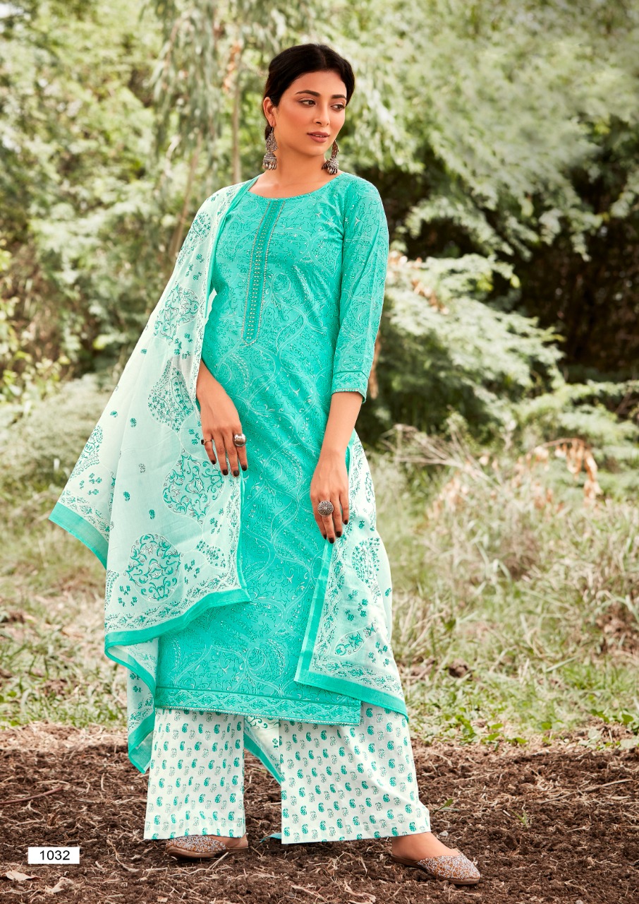 kessi rangoon swasti cotton exclusive print top with bottom and dupatta catalog