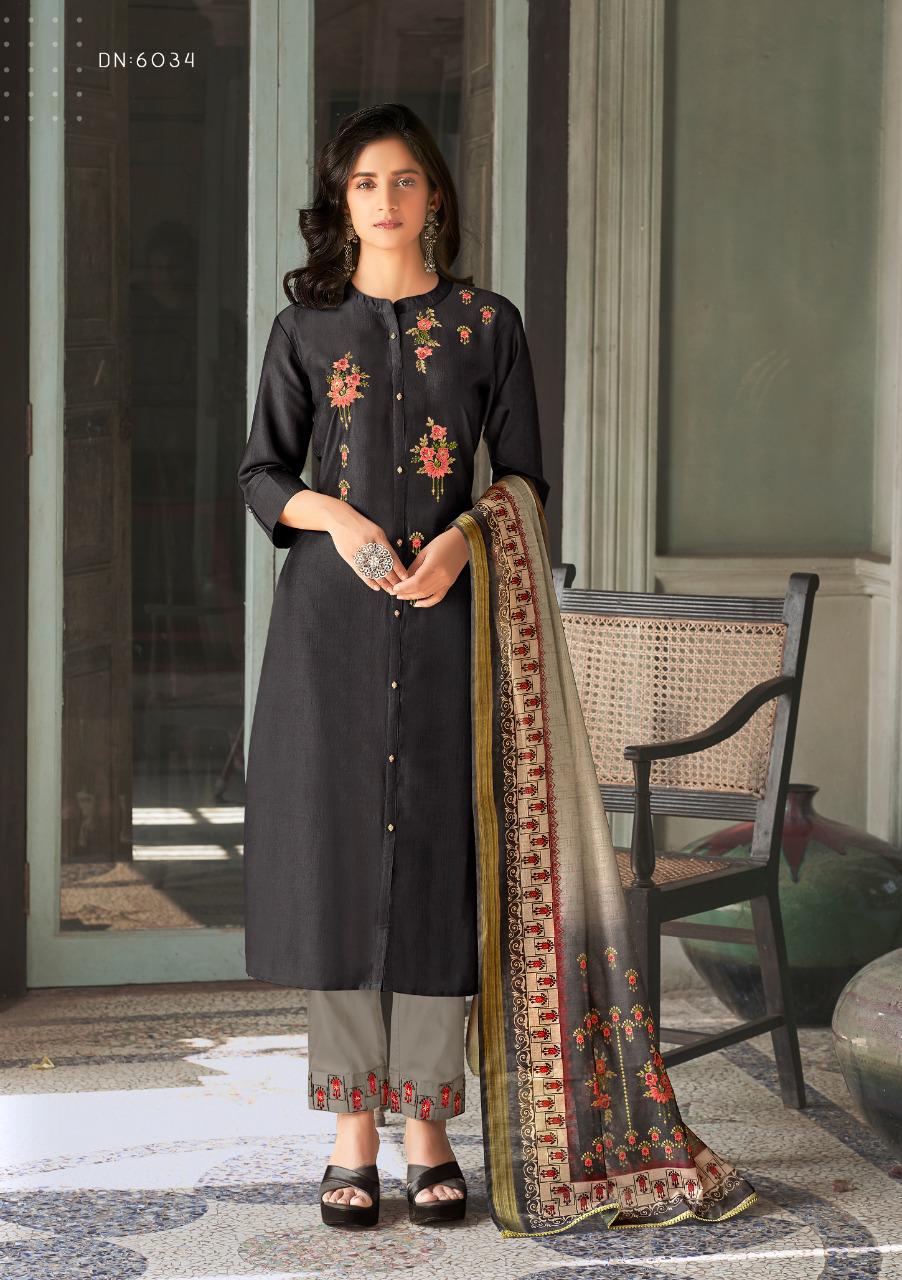 lily and lali monalisa 3 bemberg silk astonish style kurti pant with dupatta catalog