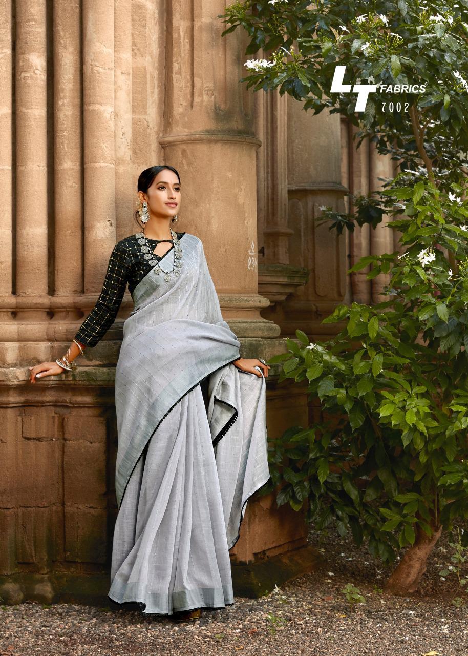 lt fashion ananta Linen Silk graceful look saree catalog