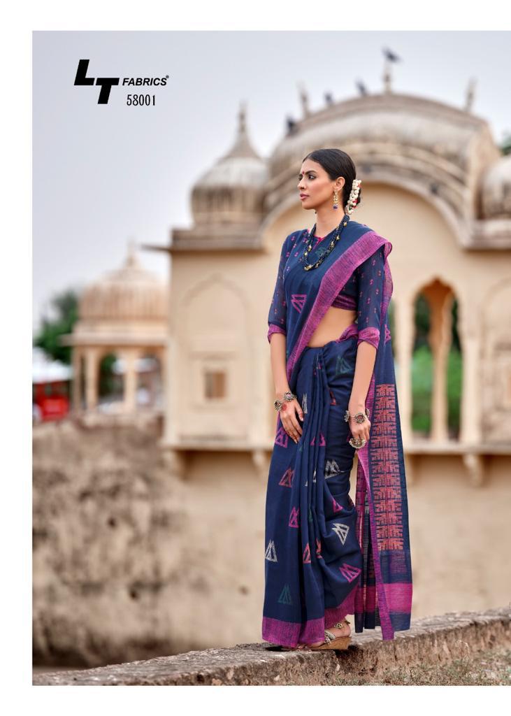 lt fashion nirvata cotton exclusive print saree catalog