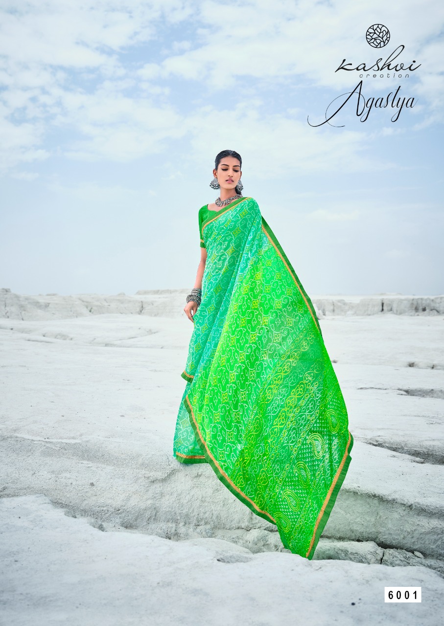 lt kashvi creation agastya georgget elegant print saree catalog