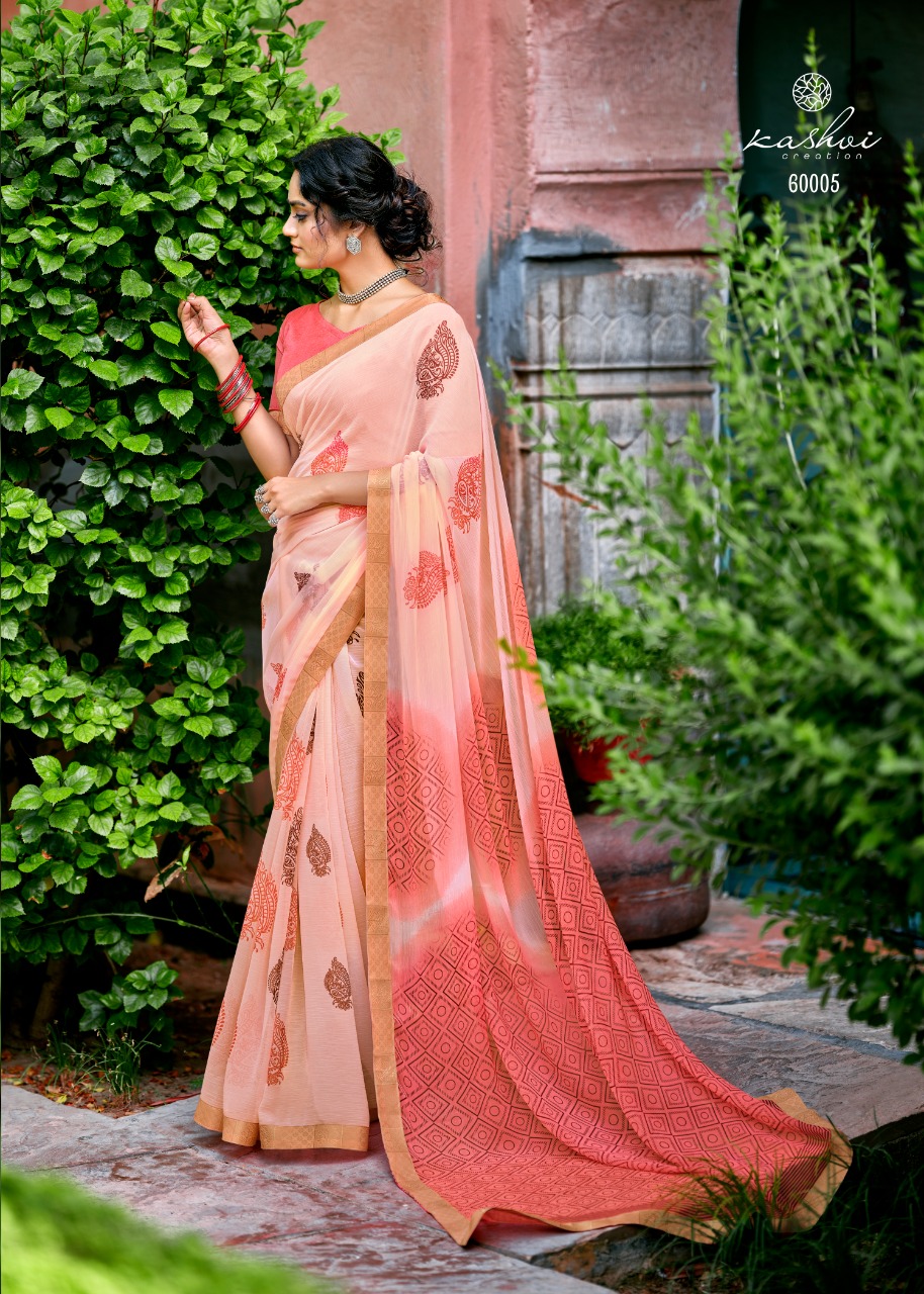 lt kashvi creation antara shiffon exclusive print saree catalog