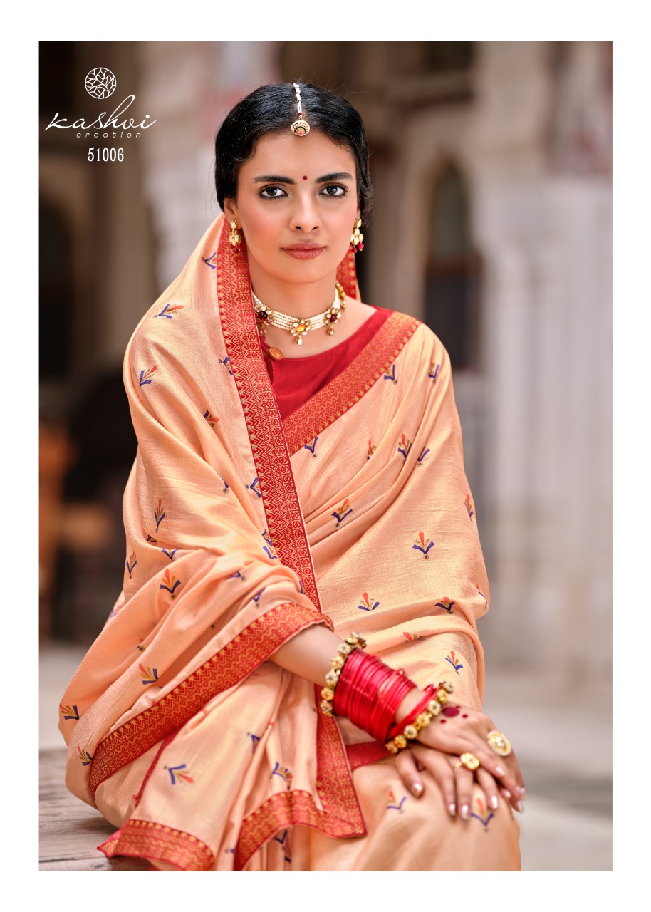 lt kashvi creation karigari vichitra jari regal look saree catalog