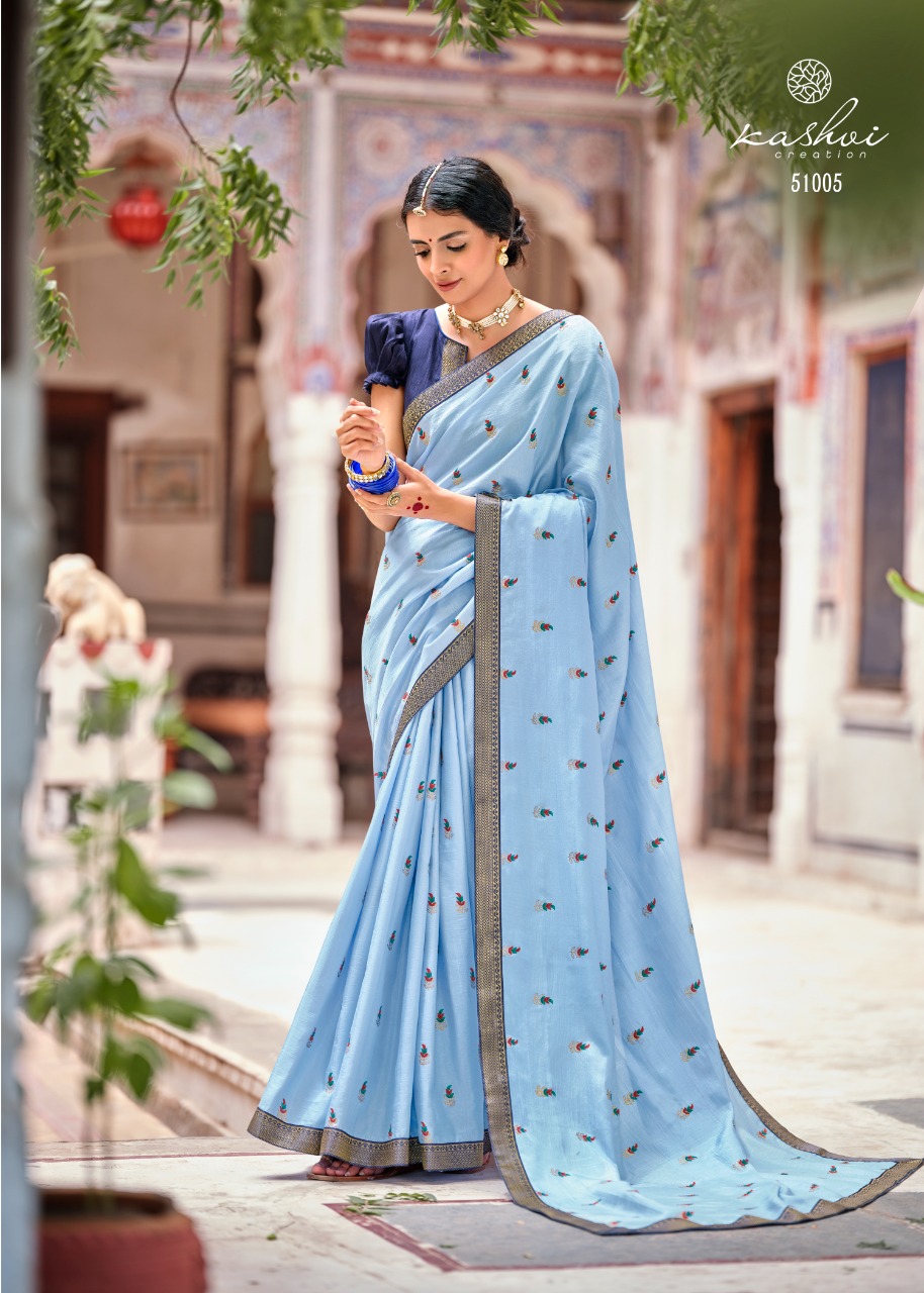 lt kashvi creation karigari vichitra jari regal look saree catalog