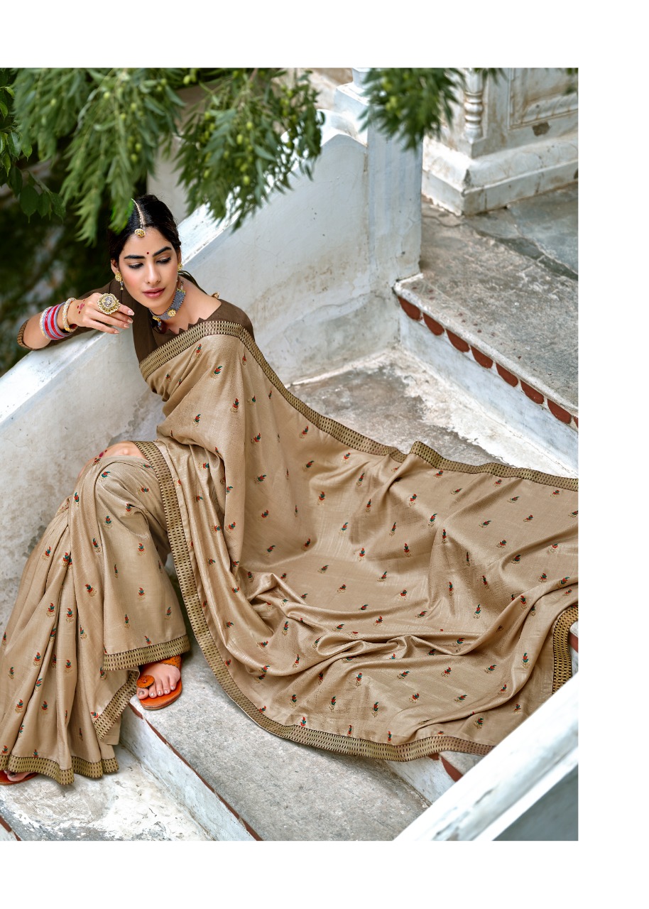 lt kashvi creation karigari vichitra jari regal look saree catalog