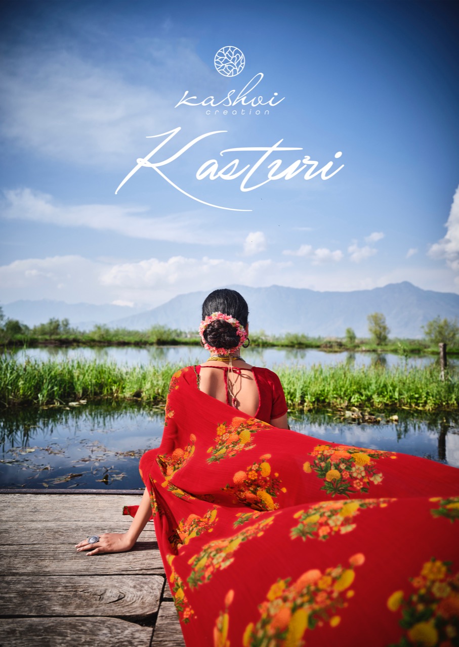 lt kashvi creation kasturi Weightless attrective print saree catalog