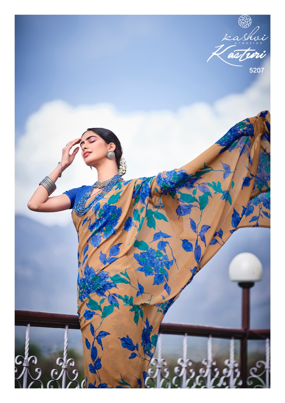 lt kashvi creation kasturi Weightless attrective print saree catalog