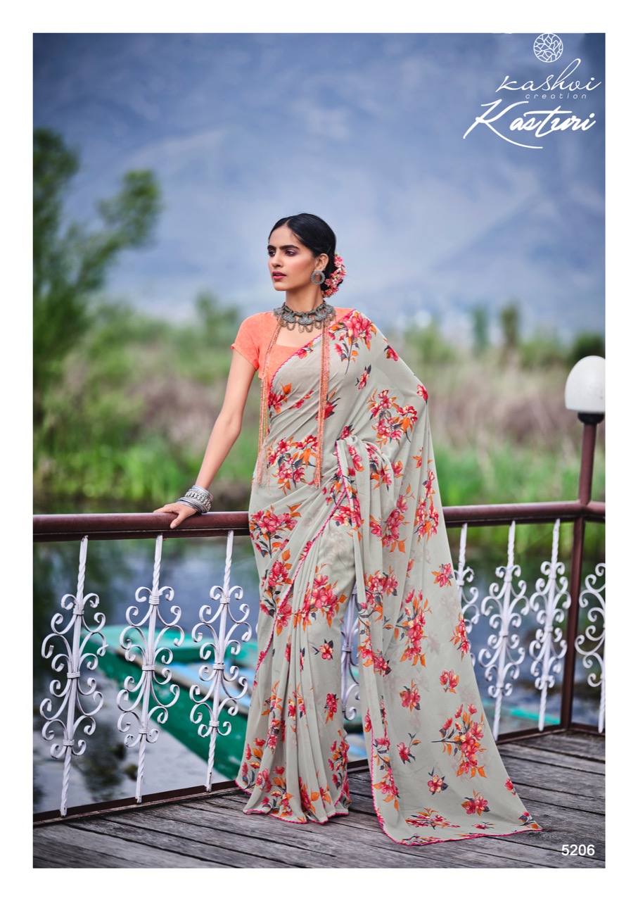 lt kashvi creation kasturi Weightless attrective print saree catalog