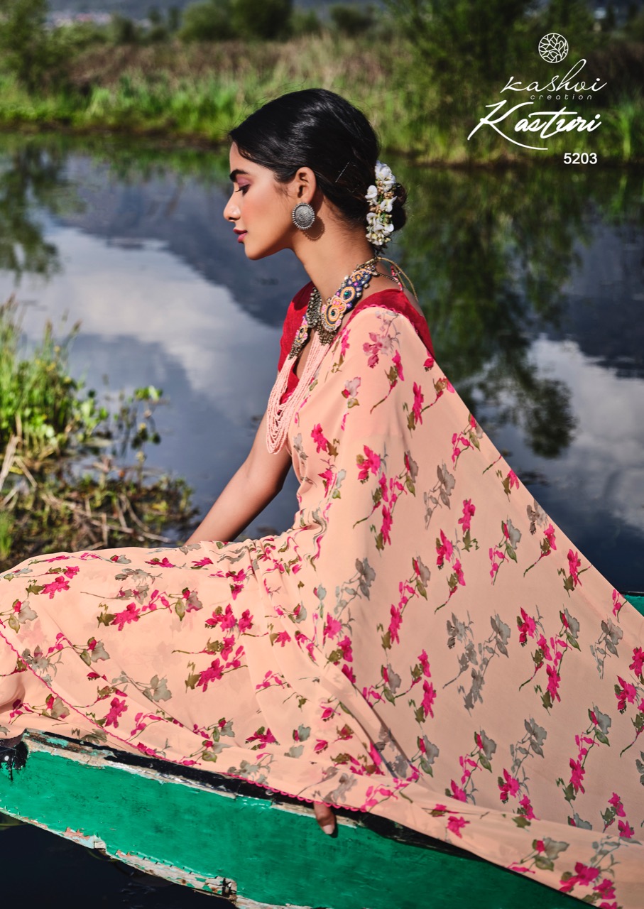 lt kashvi creation kasturi Weightless attrective print saree catalog