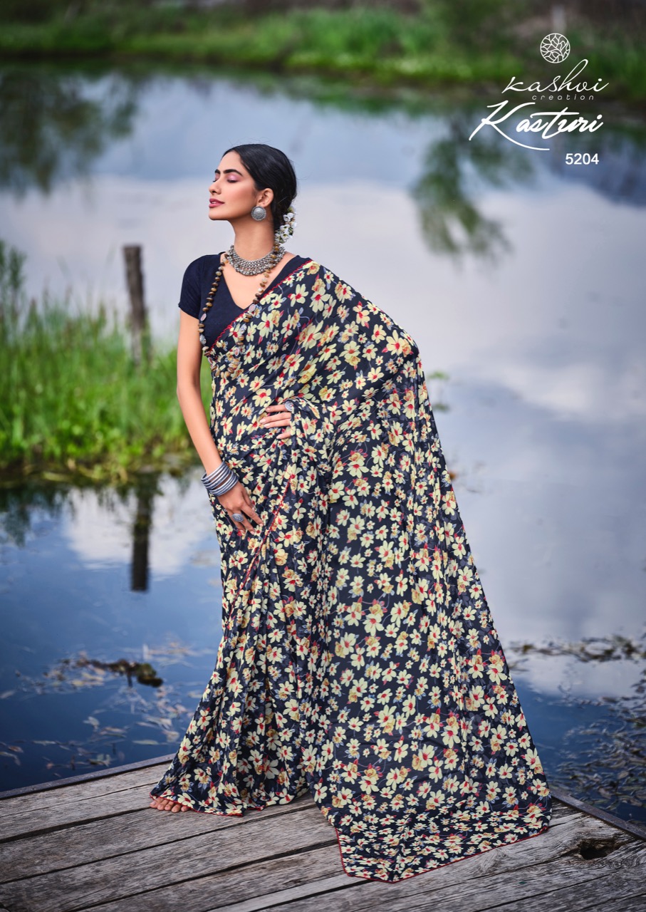 lt kashvi creation kasturi Weightless attrective print saree catalog