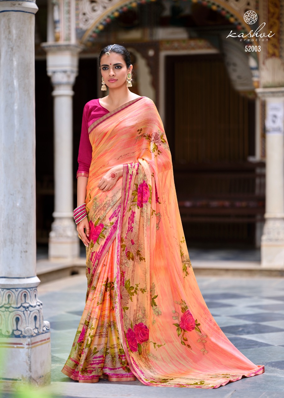 lt kashvi creation madhubala p c moss astonishing print saree catalog