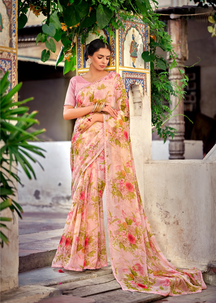 lt kashvi creation olivia chiffon gorgeous look saree catalog